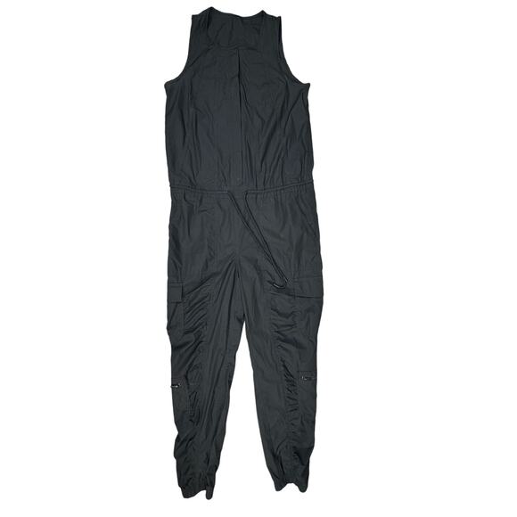 Athleta Canopy Parachute Romper Jumpsuit Black Sleeveless Cargo Jogger Size 0 - Picture 3 of 9
